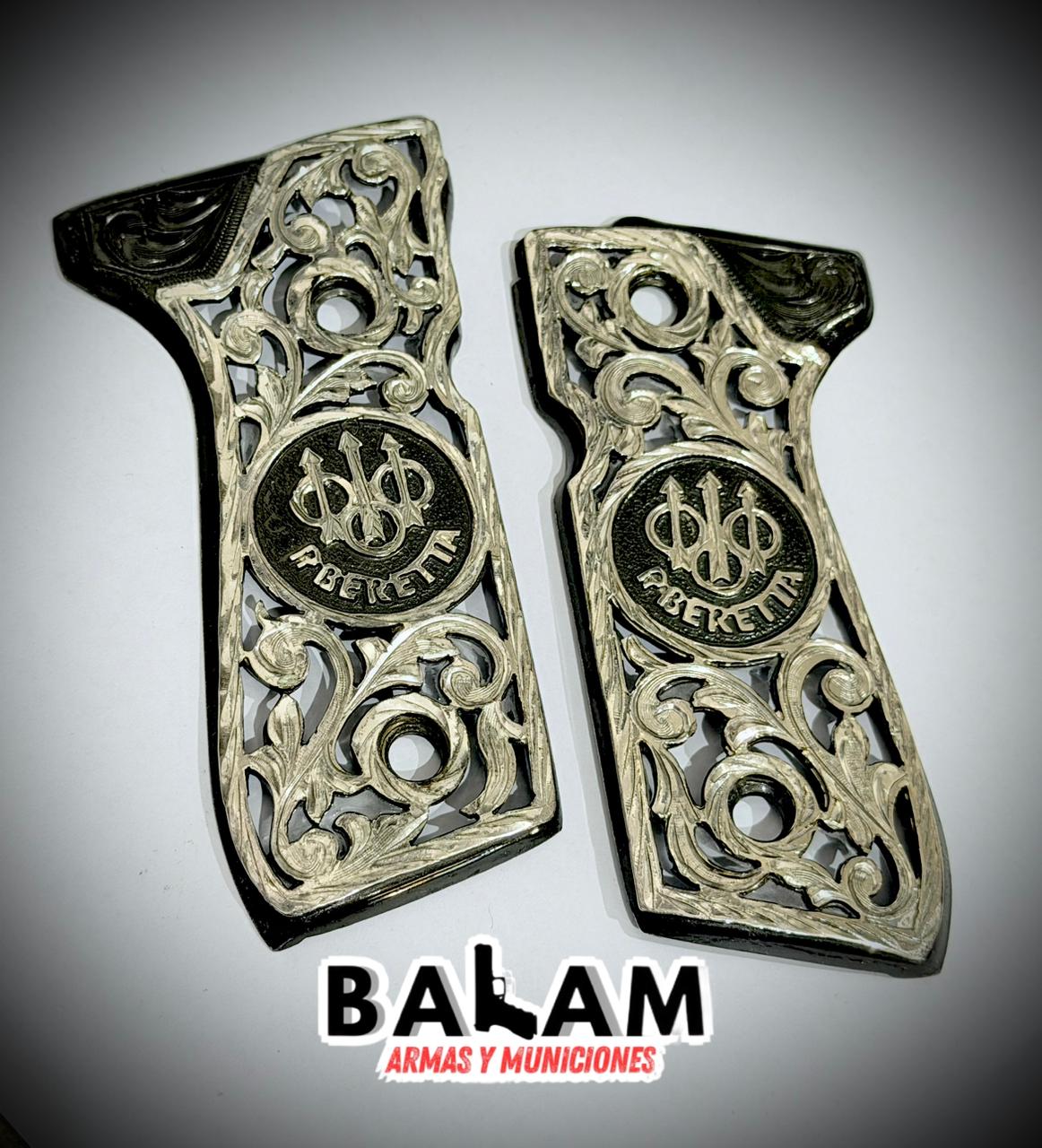 CACHAS BERETTA RAMEADAS PLATEADAS