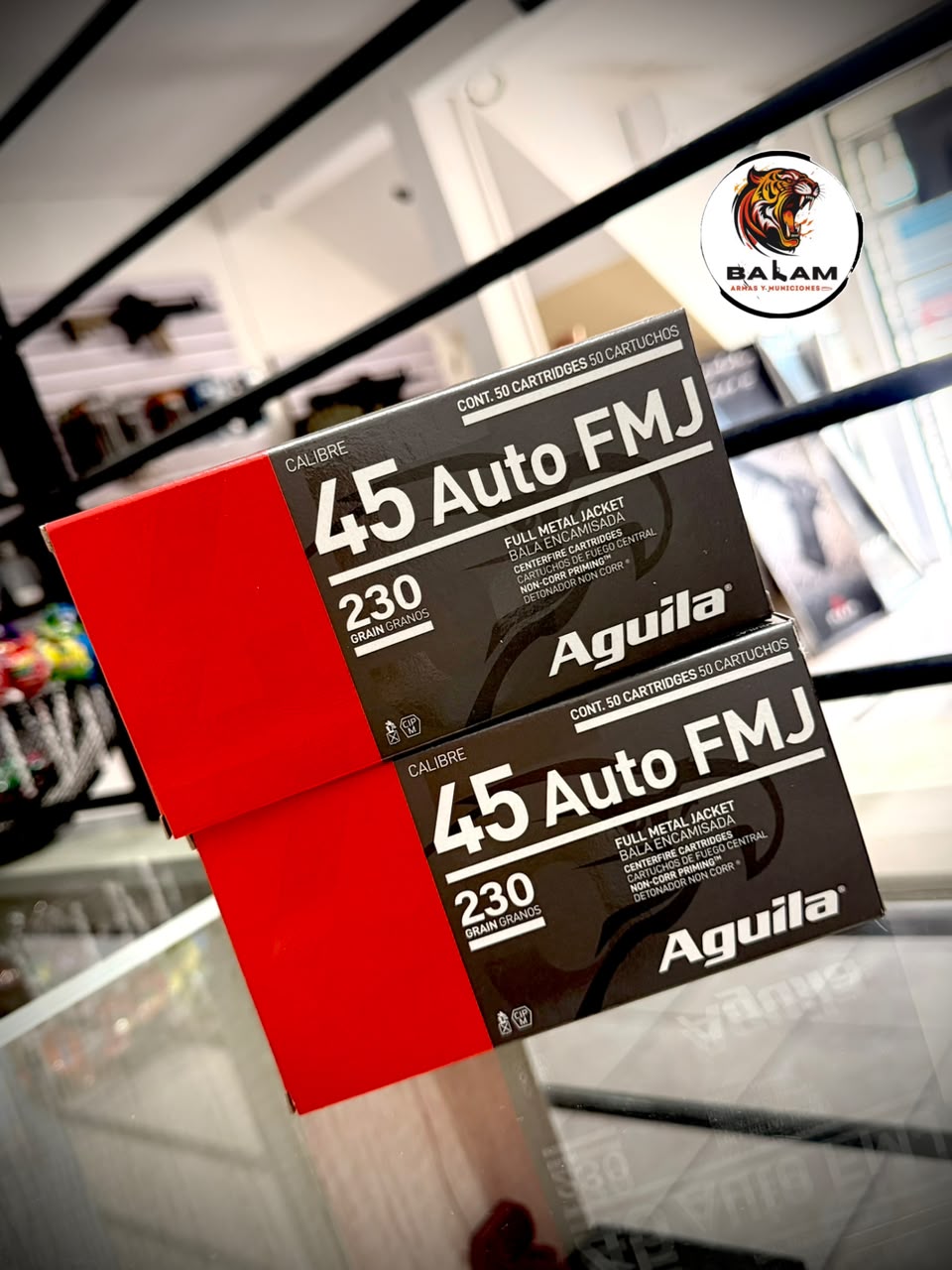 MUNICION AGUILA CAL. 45 Auto FMJ 230 GRAIN LOTE 1E452111