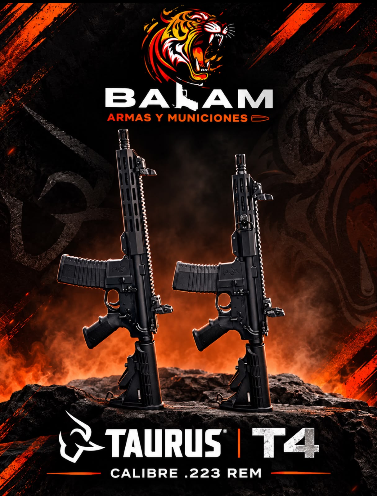 CARABINA MARCA TAURUS MODELO T4 CALIBRE .223REM